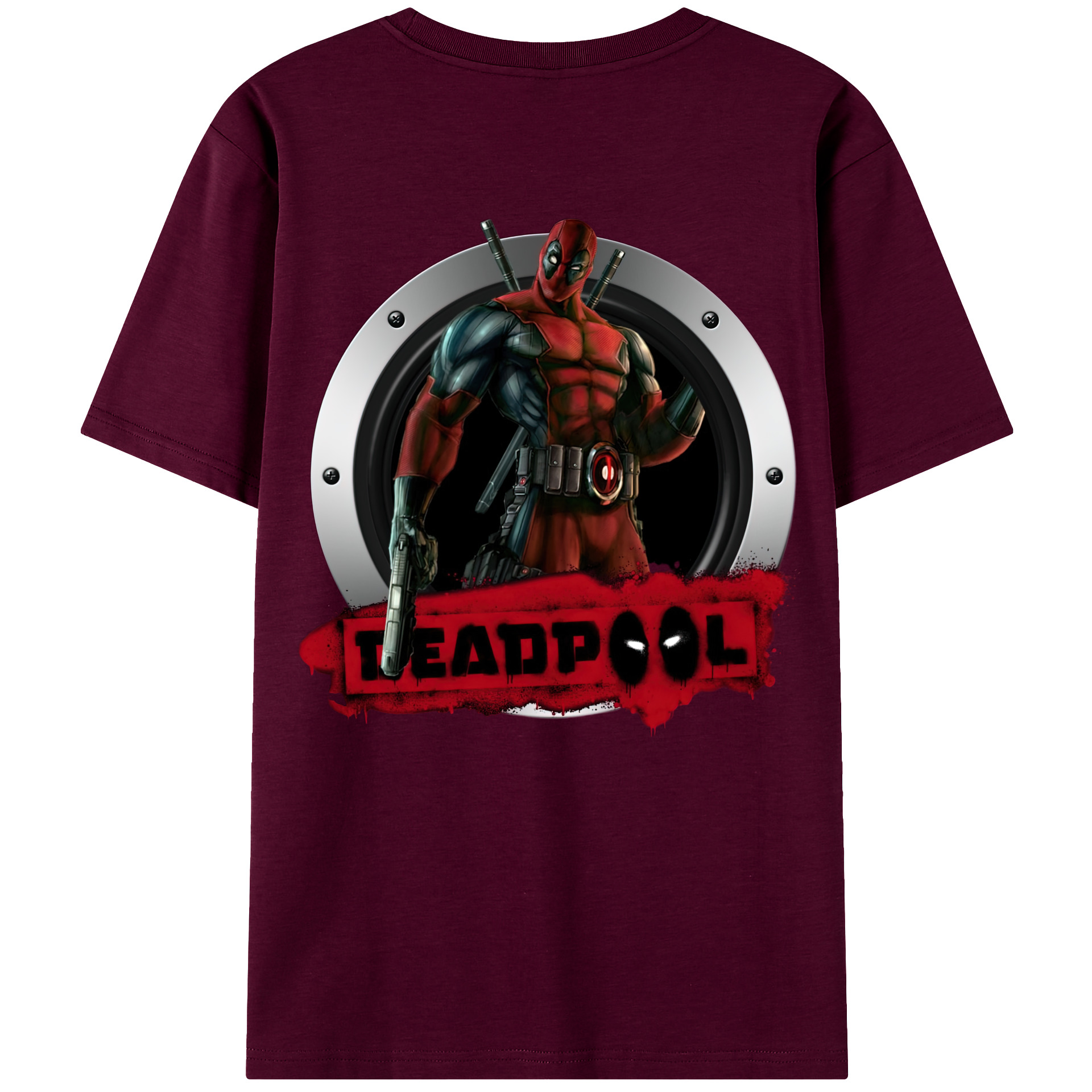 （画像用） Deadpool デッドプール レディース半袖Tシャツ(バックプリント)